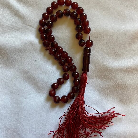45 Natural Ruby Beads Islamic Prayer Misbah Tasbeeh Turkish 150-160 Carat Weight - Picture 4 of 5